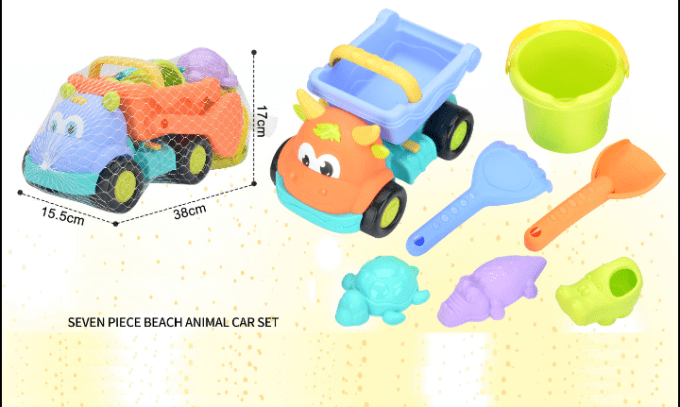 Camion de plage en forme de vache ou d'hippopotame - Plastique Solide et Jouets Colorés!